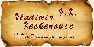 Vladimir Keskenović vizit kartica